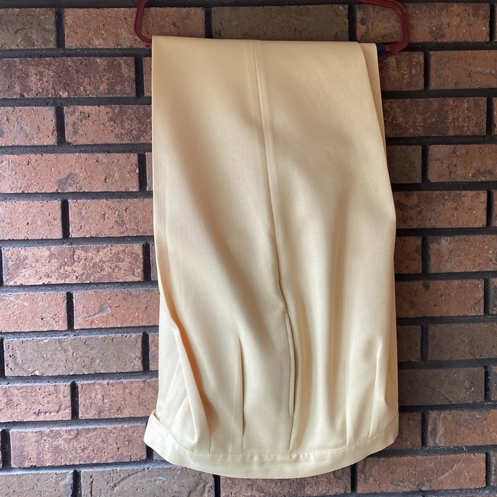 Giorgio San Angelo Vintage Butter Yellow Pantsuit Women’s 14 Pastel Power Set - Picture 9 of 15